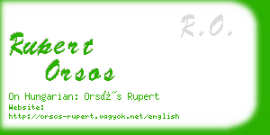 rupert orsos business card
